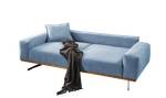 Schlaf Sofa BERLIN Blau - Massivholz - 100 x 87 x 227 cm