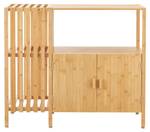 Beistellschrank Varanger Beige - Bambus - 40 x 80 x 94 cm