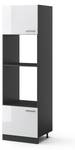 Armoire micro-ondes R-Line 34917 Anthracite - Blanc brillant