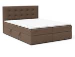 Boxspringbett Doppelbett Adamo Braun - Breite: 140 cm