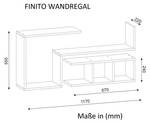 Wandregal Finito Weiß Weiß - Holzwerkstoff - 117 x 55 x 22 cm