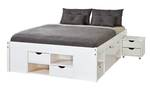 Lit double Till Blanc - Bois massif - 186 x 48 x 209 cm