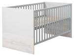 Babybett Maren 2 Grau - Holzwerkstoff - 76 x 80 x 142 cm