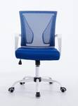 Chaise de bureau Tracy Bleu - Blanc