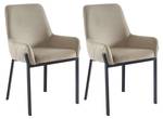 Chaise CAROLONA Lot de 2 Beige - Textile - 60 x 85 x 57 cm