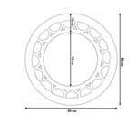 Miroir LOLIF Argenté - Bois manufacturé - 80 x 80 x 3 cm