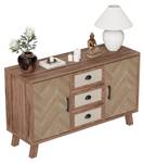 Sideboard Aphrodite Ⅴ Braun - Holzwerkstoff - Metall - Massivholz - Holzart/Dekor - 40 x 80 x 120 cm