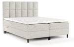 Premium Boxspringbett Anabelle Grau - Breite: 140 cm