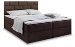 Boxspringbett ARINOS Braun - Breite: 140 cm