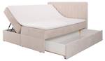 Lit boxspring ARAO Beige - Textile - 166 x 114 x 218 cm