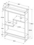 Wandregal Uurainen Schwarz - Metall - 40 x 60 x 13 cm