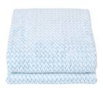 Samt Jacquard-Tagesdecke Mora Blau - 130 x 160 cm