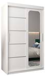 Armoire à portes coulissantes promo v2 Blanc - Largeur : 120 cm - 2 porte