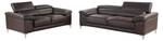 Couchgarnitur SOLANGE 2er-Set Braun