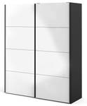 Armoire à portes coulissantes Veto B183 Noir - Noir brillant - Blanc