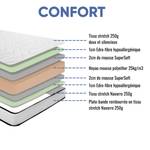 Matelas+sommier Confort 90x190 Marron