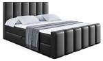 Boxspringbett BOXI1-Z Hochglanz Schwarz - Breite: 140 cm - H3