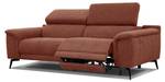 3-Sitzer Relaxsofa Fiero Dunkelorange - Breite: 212 cm