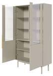 Vitrine VIVIARO Grau - Holzwerkstoff - 104 x 180 x 32 cm