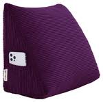 Großes ergonomisches Keilkissen Kord Violett - 45 x 35 cm