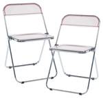 Lot de 2 chaises pliantes Pornainen Rose clair