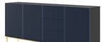 Sideboard RAVENNA F SB200 3D3D Schwarz - Blau - Gold