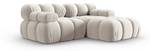 modulares Ecksofa BELLIS 3 Sitzplätze Hochglanz Beige