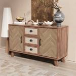 Sideboard Aphrodite Ⅴ Braun - Holzwerkstoff - Metall - Massivholz - Holzart/Dekor - 40 x 80 x 120 cm