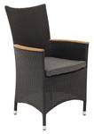Chaise de jardin Malin Noir - 1 chaise