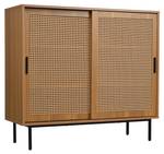 Sideboard Coeus Ⅶ Braun - Holzwerkstoff - Metall - Massivholz - Holzart/Dekor - 37 x 90 x 100 cm