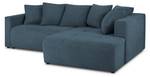 Schlaf-Ecksofa mit Box ELIE 4 Sitzplätze Blau