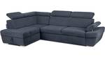 Ecksofa RATLO links Blau - Textil - Holz teilmassiv - 270 x 110 x 190 cm