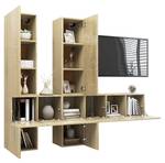 TV-Schrank 7er Set D405 Braun - Holzwerkstoff - 30 x 30 x 31 cm