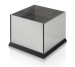 Verspiegelter Teelichthalter Schwarz - Glas - Holz teilmassiv - 20 x 15 x 20 cm