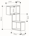 Eckregal Part Weiß - Holzwerkstoff - 20 x 86 x 47 cm