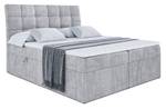 Boxspringbett BRUGO Hellgrau - Breite: 180 cm - H4