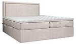 Premium Boxspringbett Jodan Stoff Megan Hellbraun - Breite: 162 cm