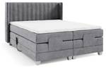 Boxspringbett Bett Elektrisch MAGNUS Silber / Grau - Silbergrau - Breite: 197 cm