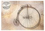 Fototapete Vintage bicycles sepia