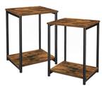 2er-Set Beistelltisch Nachttisch Braun - Holzwerkstoff - 30 x 50 x 40 cm