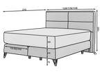 Boxspringbett CANDORIS Anthrazit - Breite: 158 cm