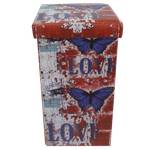 Pouf Rangement - Papillon 32 x 60 x 32 cm