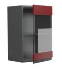 meuble de cuisine haut vitré R-Line Anthracite - Rouge