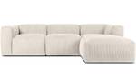 Ecksofa BUFFO 5-Sitzer Creme - Breite: 297 cm - Armlehne beidseitig montierbar - Ecke davorstehend rechts - Ottomane davorstehend rechts