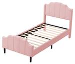 Lit en velours M466 Rose foncé