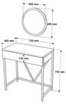 Konsolentisch VOYAGE CONT72 Grau - Holzwerkstoff - Kunststoff - 72 x 75 x 40 cm