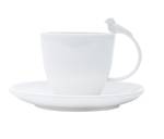 Tasses et soucoupes White bird (12pcs) Blanc - Porcelaine - 9 x 7 x 9 cm