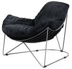 Fauteuil relax lounge OSCA Noir - Textile - 80 x 72 x 90 cm