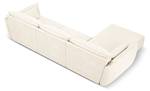 Ecksofa KAELLE 4 Sitzplätze Hochglanz Beige