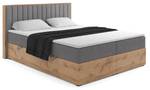 Boxspringbett LOLLY3 Grau - Breite: 129 cm - H4